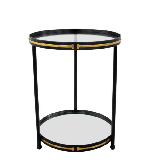 Black and Gold Side Table