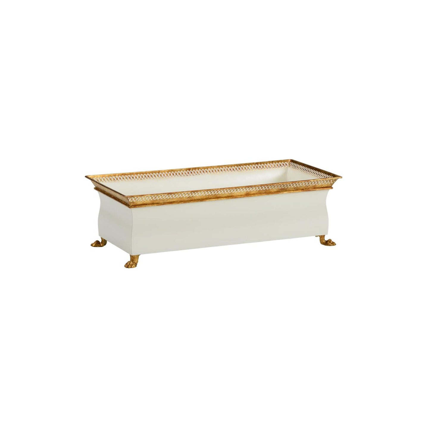 French Tole Planter - Cream