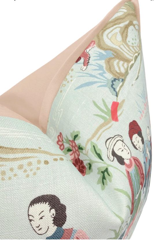 Yangtze River Pillow in Blush