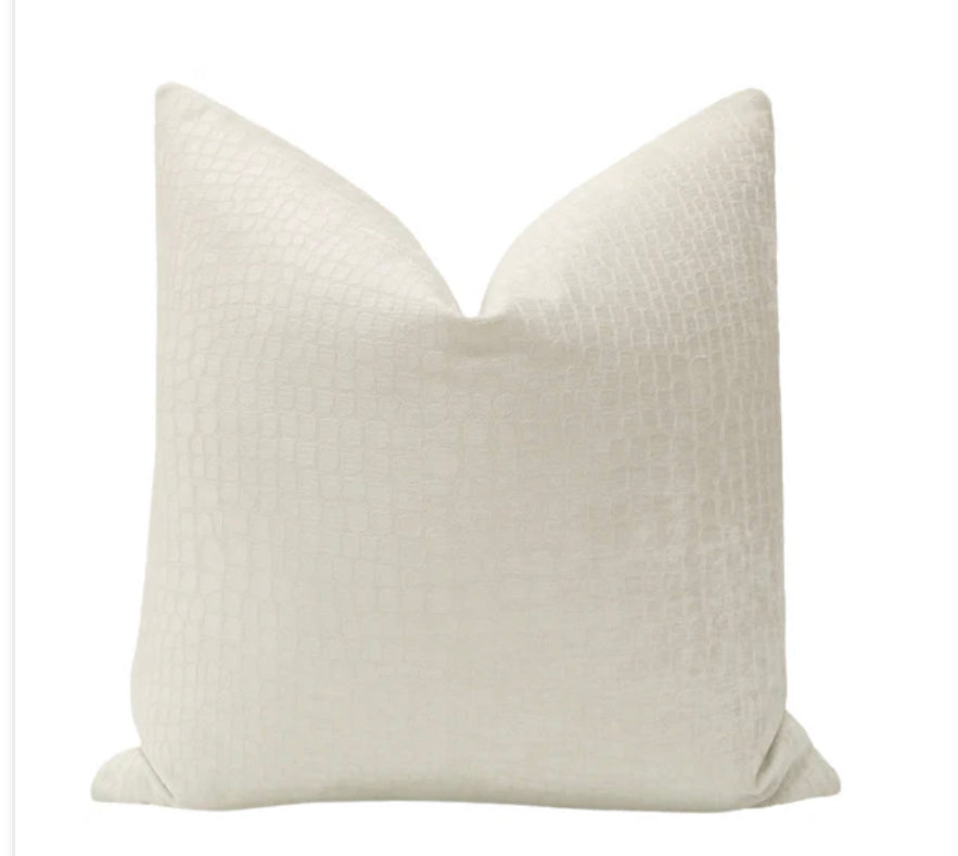 Crocodile Chenille Pillow