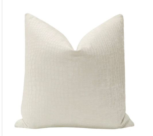 Crocodile Chenille Pillow