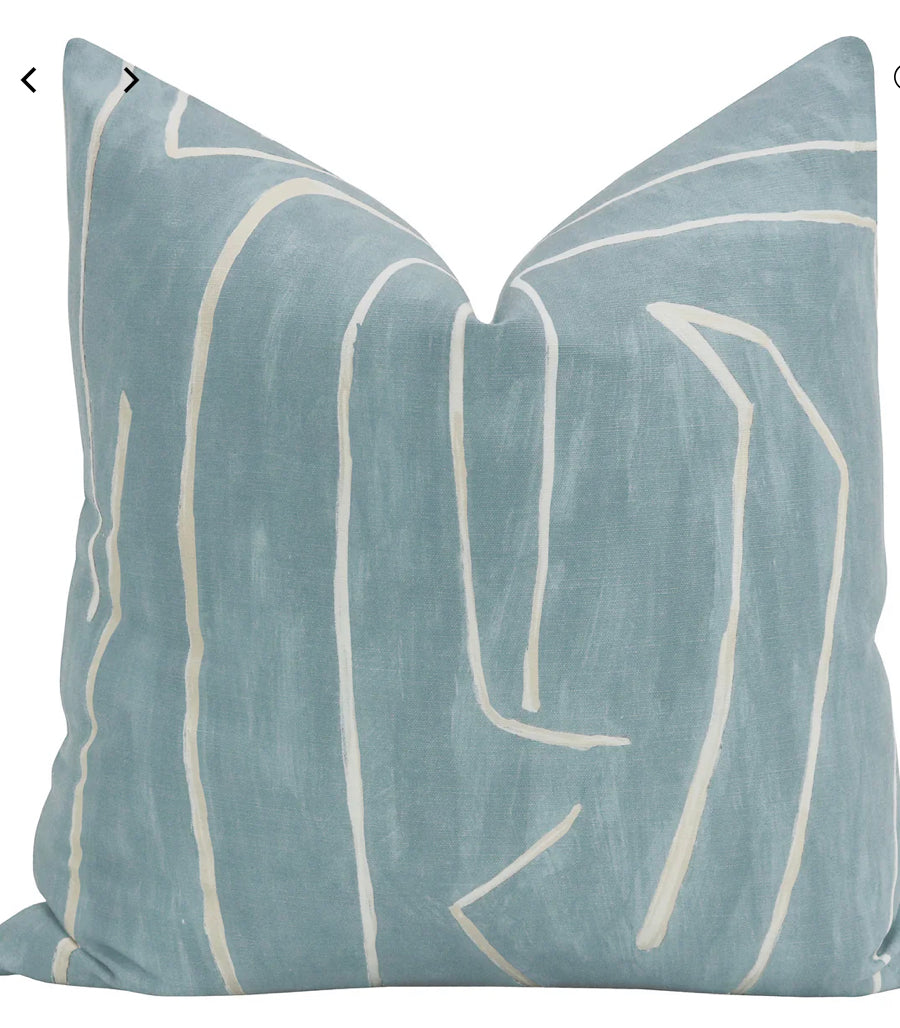 Graffito Blue Pillow