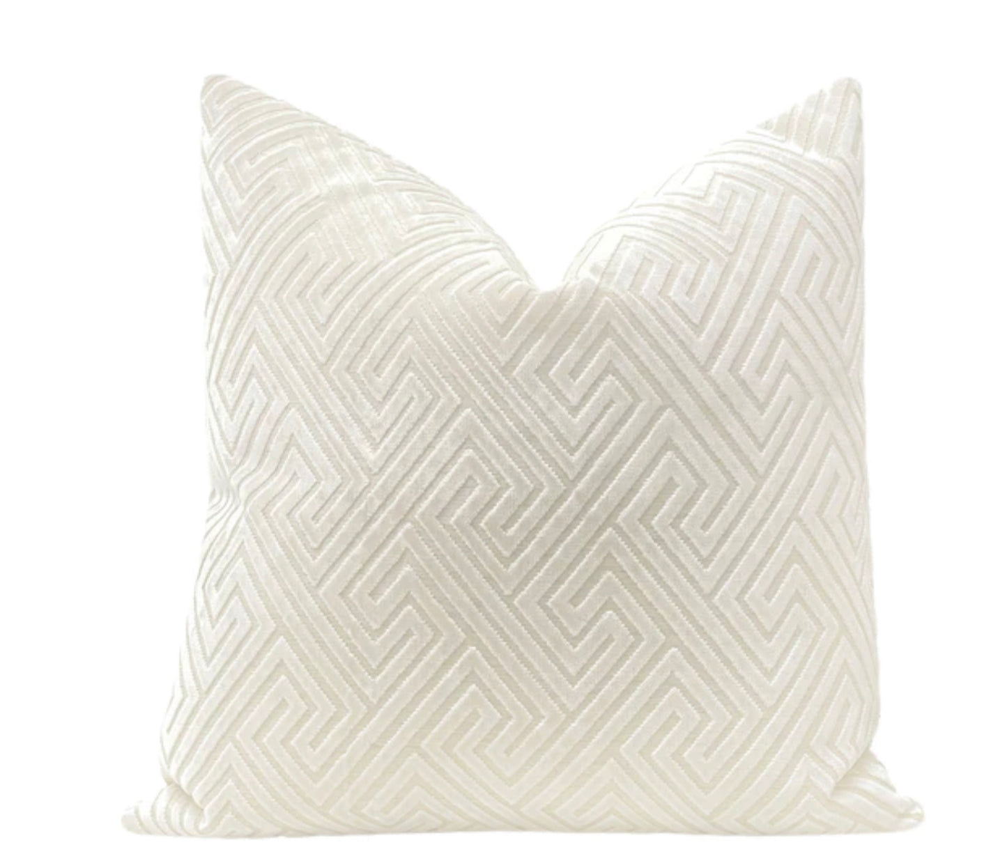 Bowman Cut Velvet Alabaster Pillow