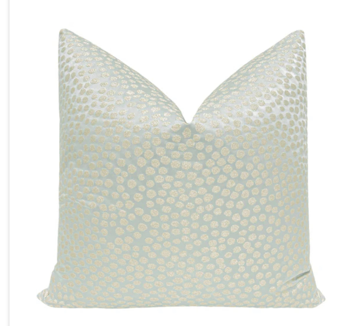 Dorothy Faux Silk Spa Blue Pillow