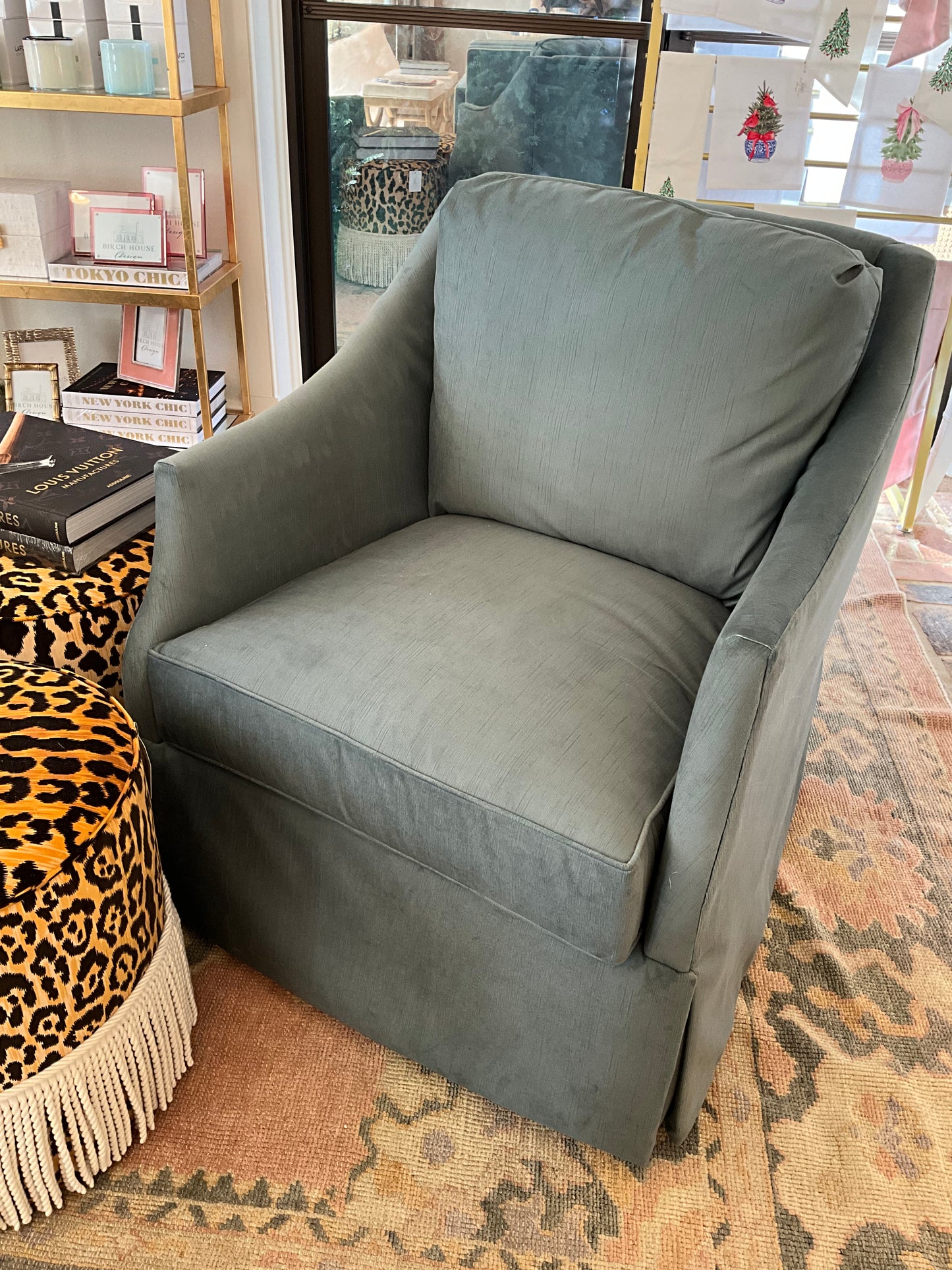 Cameron swivel glider -Bailey Green