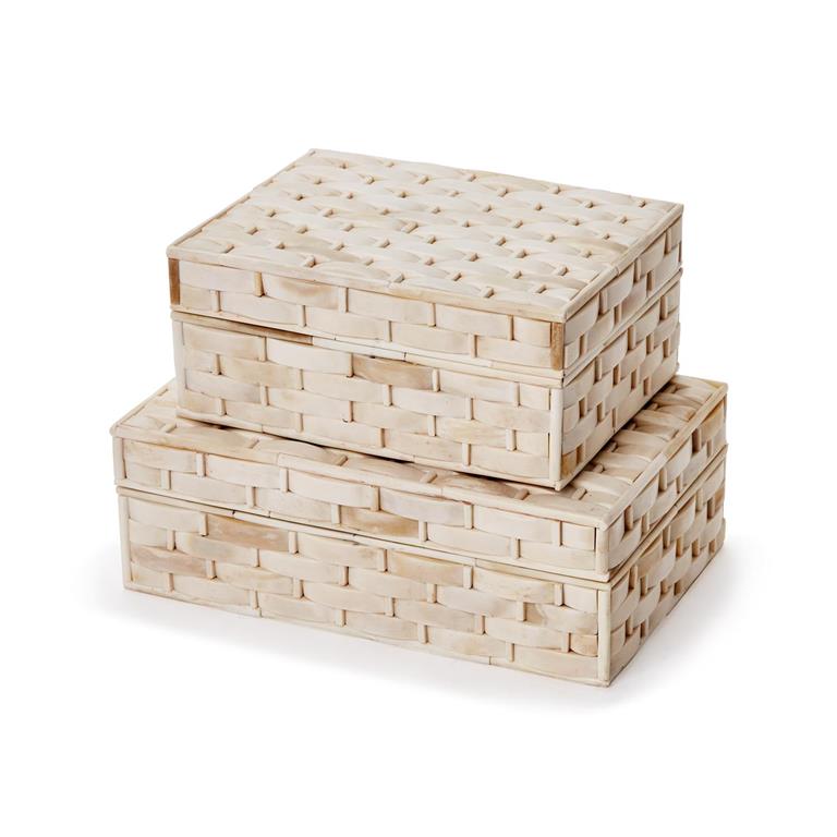 Basketweave Bone Boxes