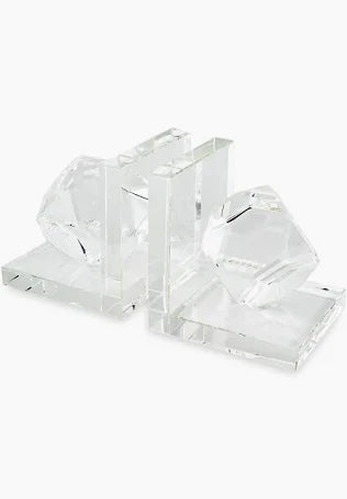 Crystal Bookend Pair