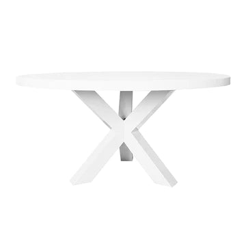 Tripod Base Round Dining Table in White