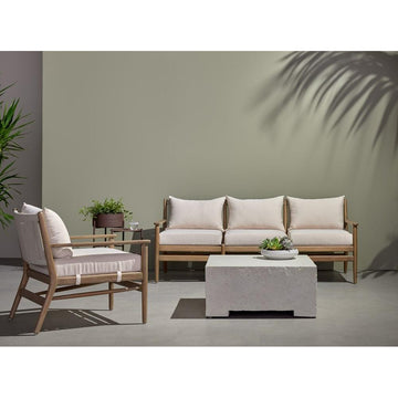 Rosen Outdoor Sofa 73" Grey Eucalyptus