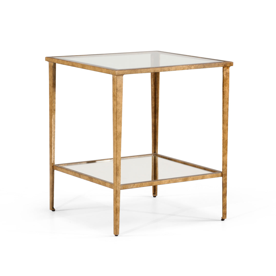 Antique gold leaf side table