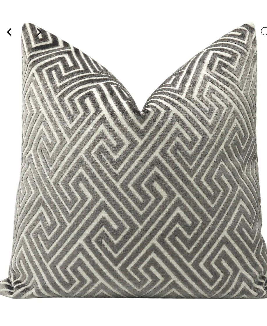 Roman Cut Graphite Pillow