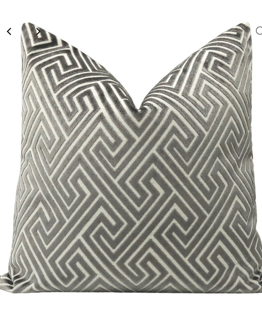 Roman Cut Graphite Pillow