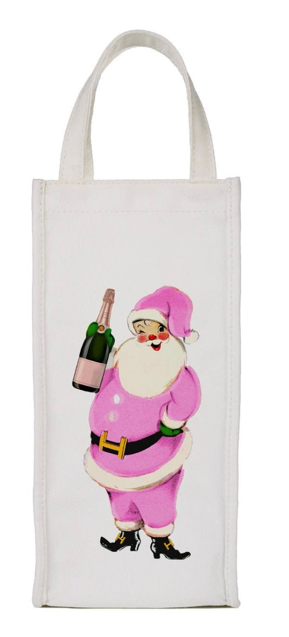 Champagne Santa Wine Bag