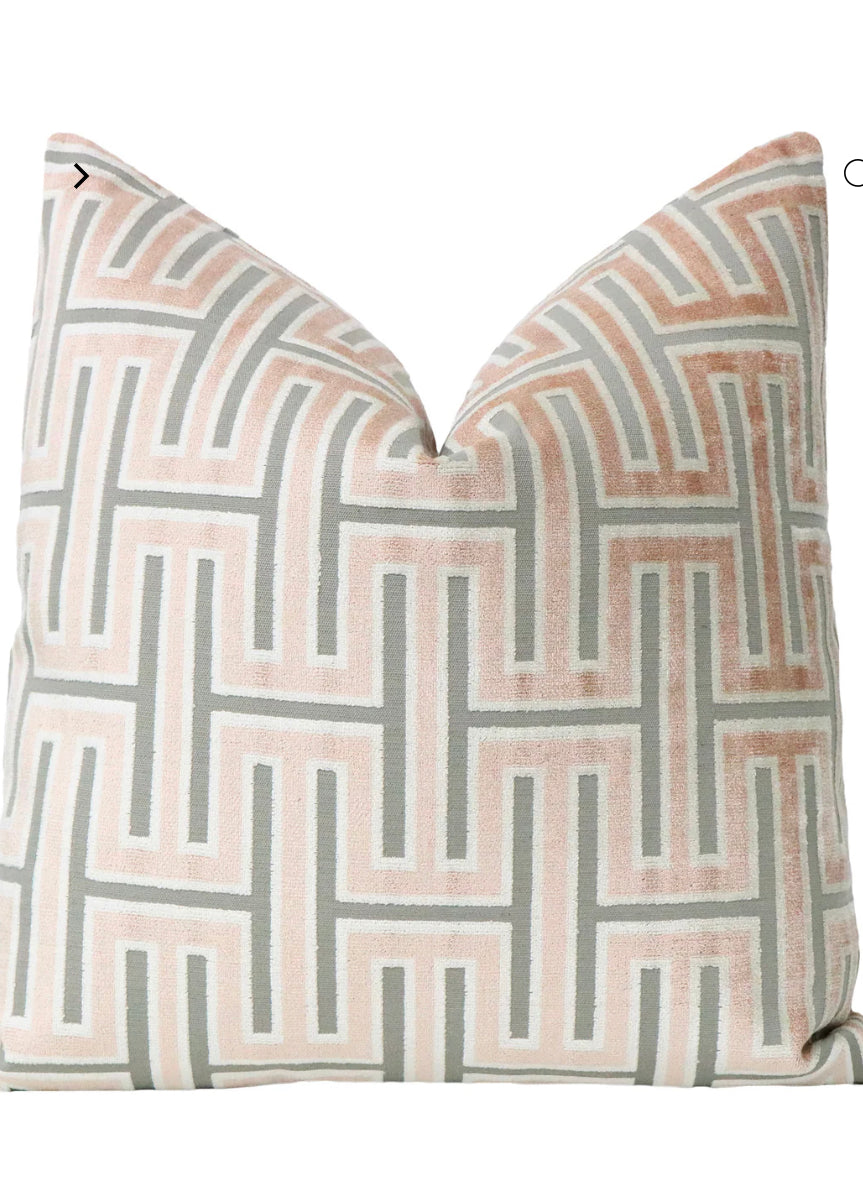 Grecian Cut Blush Velvet
