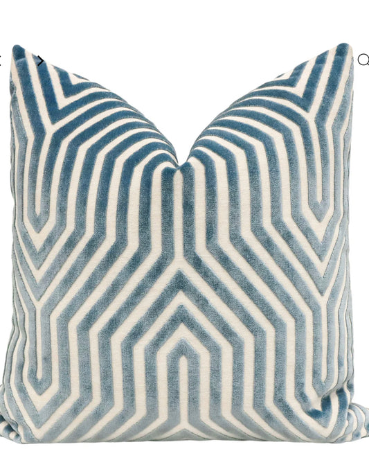 Vanderbilt Velvet Marine Pillow