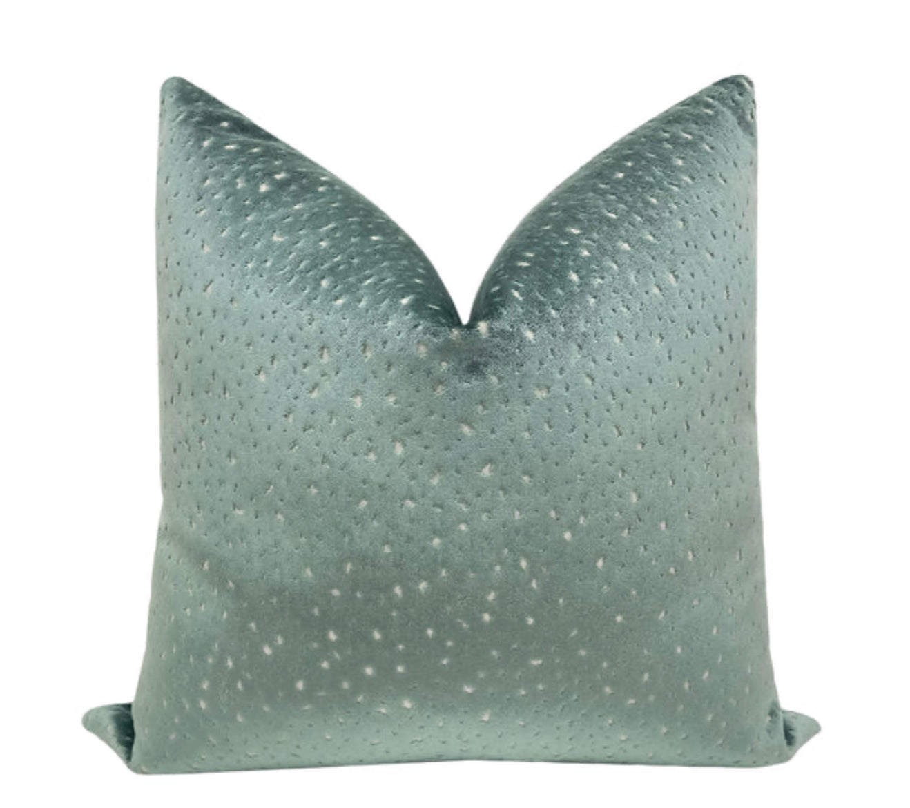 Antelope Cut Velvet Turkish Blue Pillow