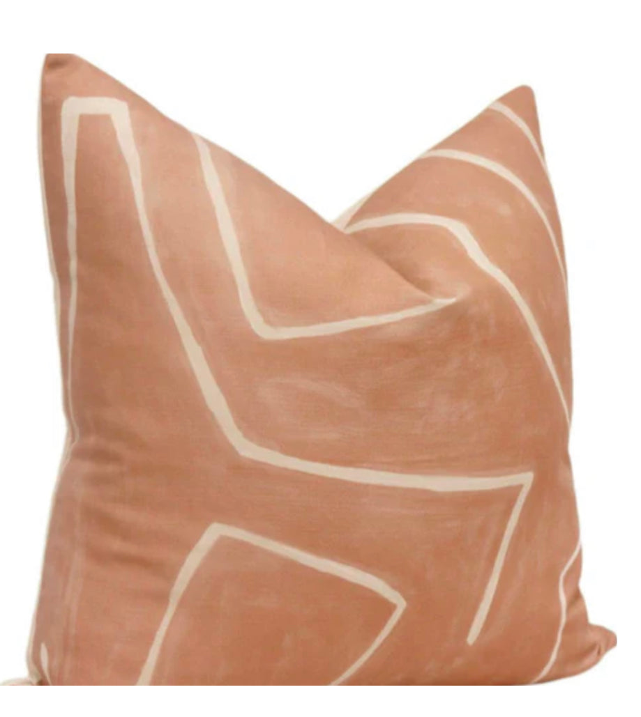 Graffito Salmon Cream Pillow