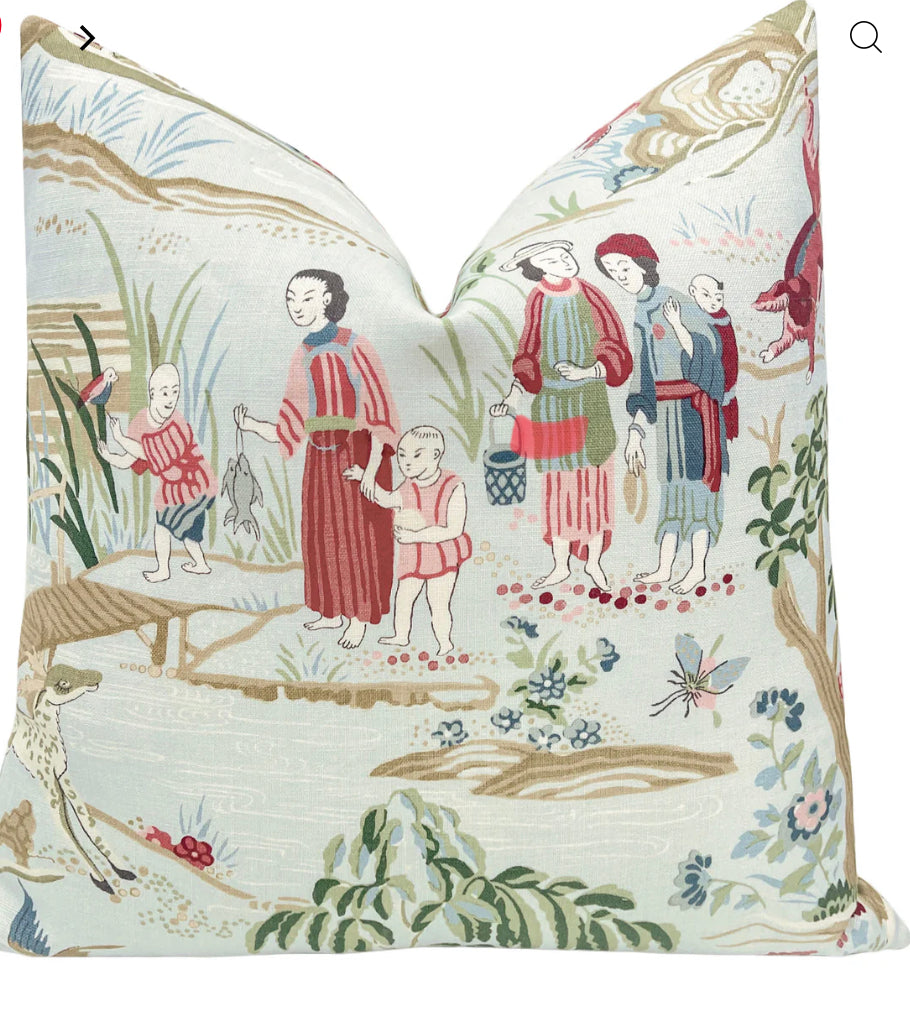 Yangtze River Pillow in Blush
