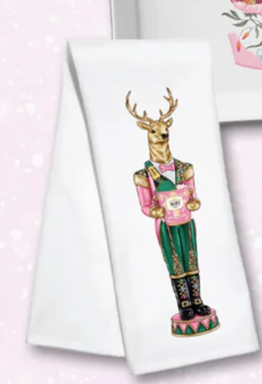 Holiday Reindeer kitchen towel