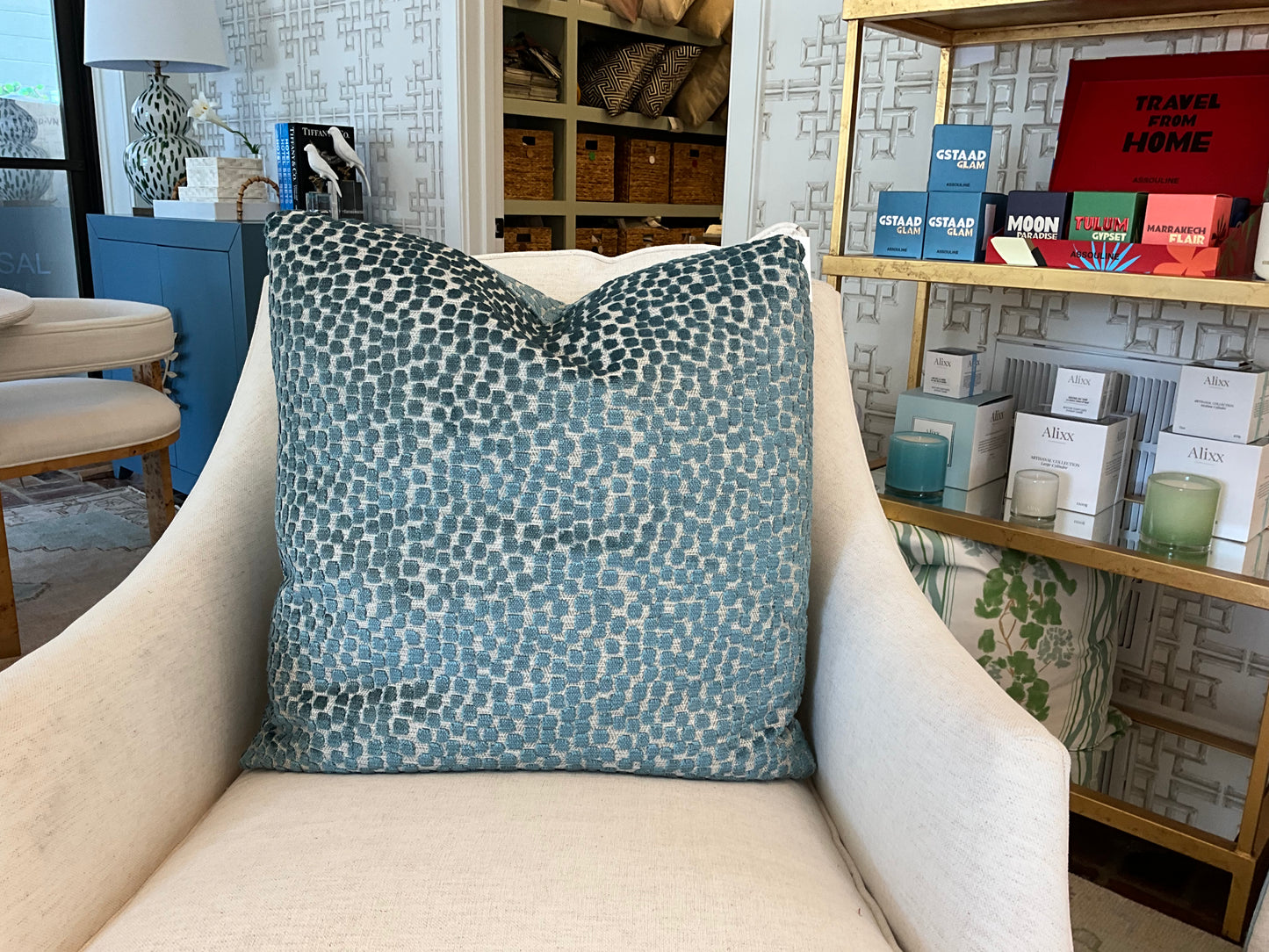 Bespeckled Teal Pillow