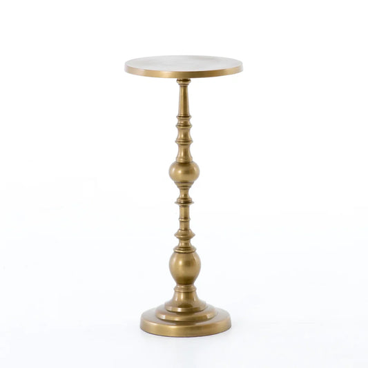 Cal Antique Brass End Table