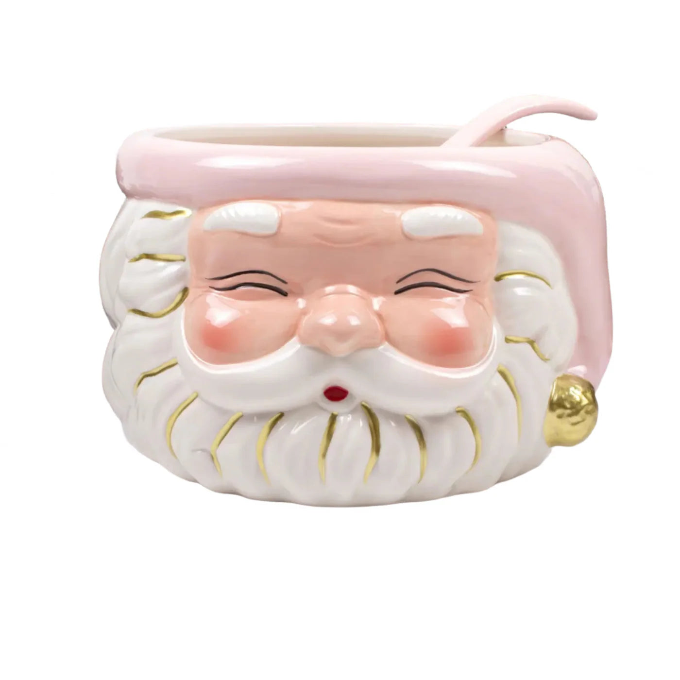 PINK SANTA PUNCH BOWL