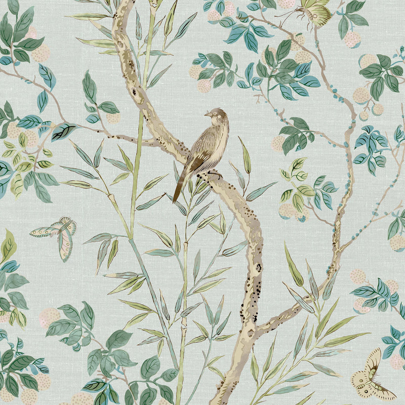 Claire spa blue Wallpaper