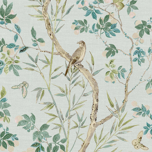 Claire spa blue Wallpaper