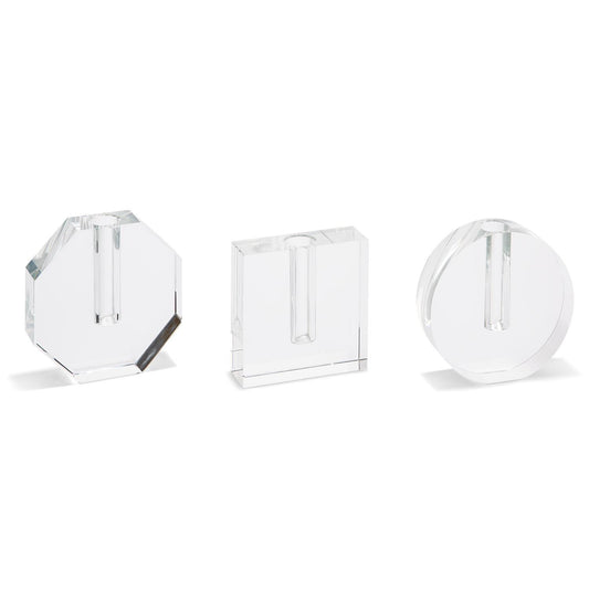 Square Crystal Bud Vase