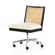Antonia Armless Desk Chair Brushed Ebony