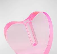 Pink Heart Crystal Vase