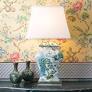 Canton Celadon Lamp  33"H