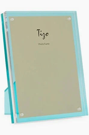 Turquoise Lucite Frame 4x6