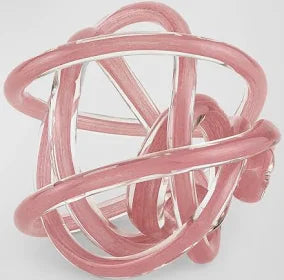 Pink hand blown glass object