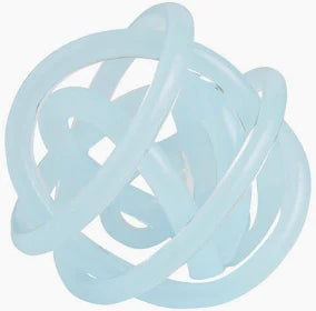 Turquoise hand blown glass object