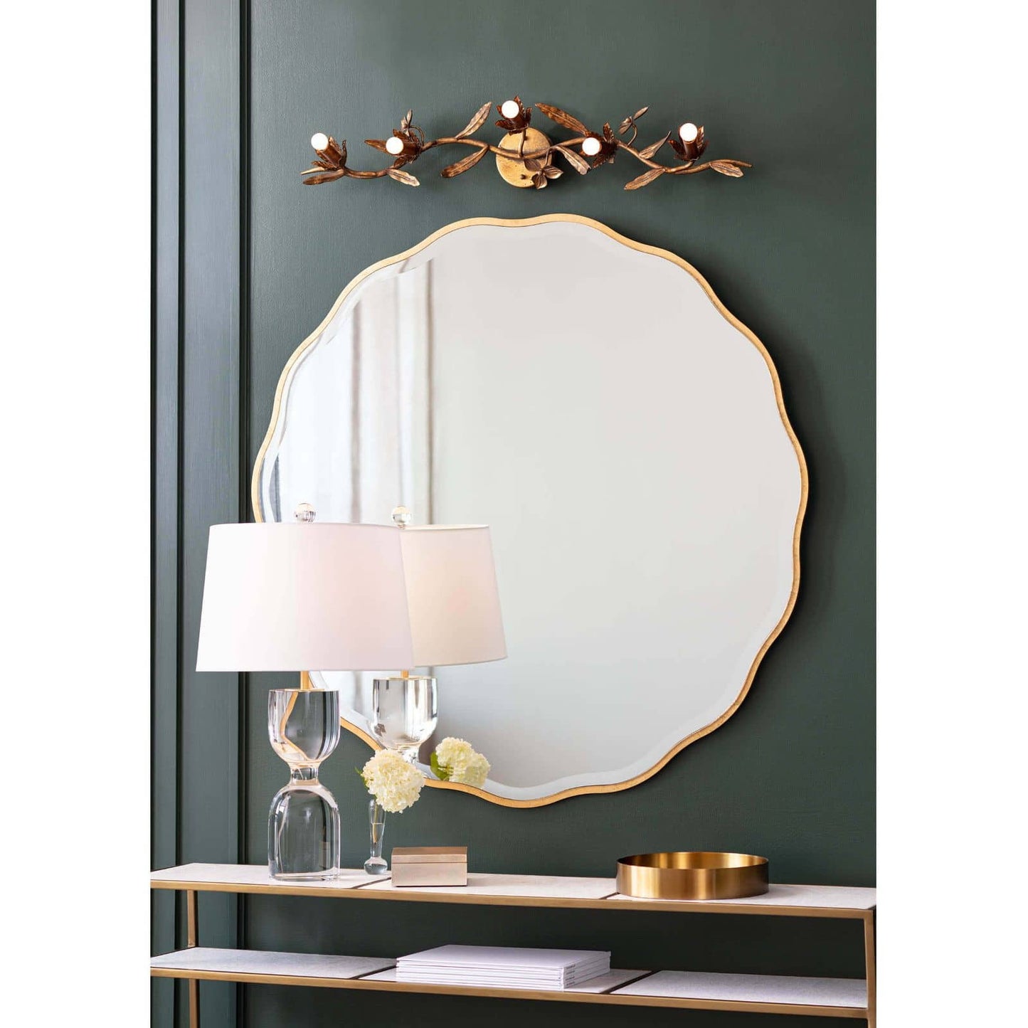 Southern Living Trillium 5 Light 7 inch Brass Sconce Wall Light