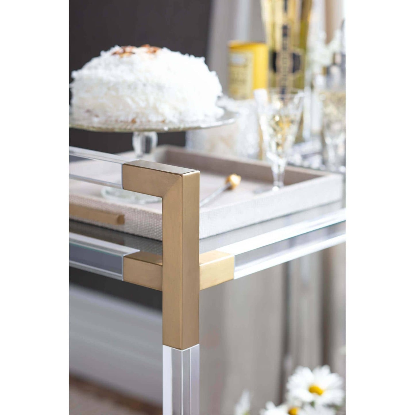 Americano Bar Cart (Natural Brass)