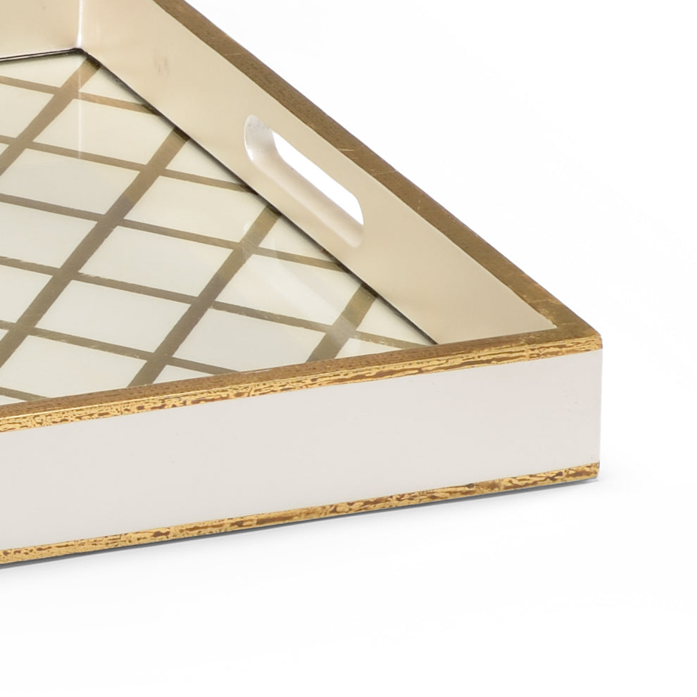 Hand Decorated/Gold Accents Tray