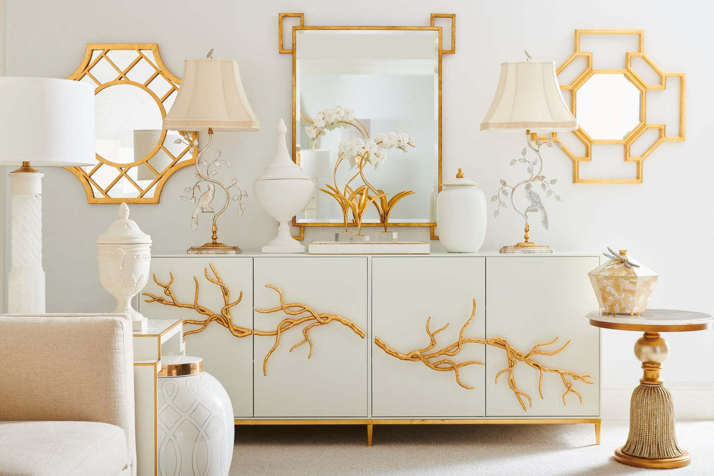 Hand Decorated/Gold Accents Tray