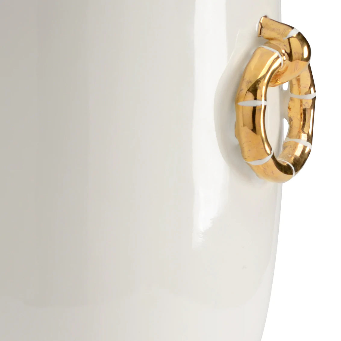 Ring Vase - Off White/Gold