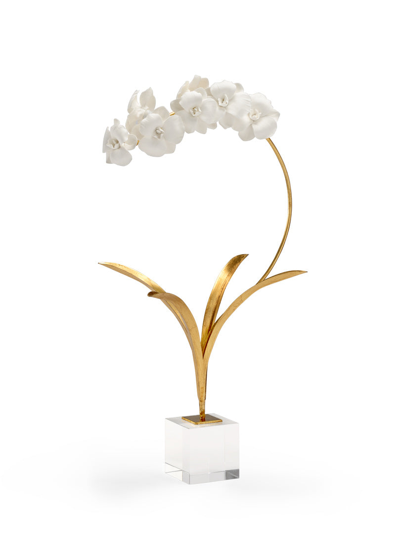 Small Orchid on Stand Sculpture